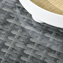 Outsunny 3Pcs Rattan Corner Sofa Set Coffee Table Garden Furniture  w/ Cushion