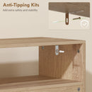 HOMCOM Narrow Shoe Cabinet with 2 Flip Drawers, Modern Shoe Storage Cabinet