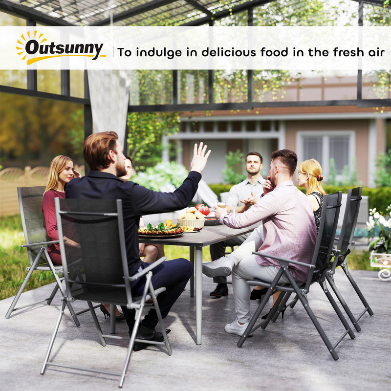 Outsunny Garden Table with Rust Resistant Metal Frame