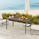 Outsunny Garden Table with Rust Resistant Metal Frame