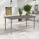 Outsunny Garden Table with Rust Resistant Metal Frame