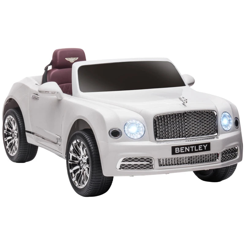 HOMCOM  Kids Electric Ride On Car Bentley 12V - White