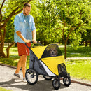 PawHut Foldable Pet Stroller With Cushion, For M, L Dogs