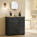 HOMCOM Sideboard, Kitchen Storage Cabinet w/ Adjustable Shelf, Drawer, Black