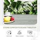 Outsunny 4 Seater Rattan Dining Set with Cushions, Charcoal Grey