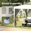 Outsunny 3 x 3 m Gazebo, Netting Party Tent w/ Double Tier Roof, Cream White