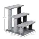 PawHut Pet Stairs with 3-step Stair, Scratching Posts, Platforms, Toy Ball