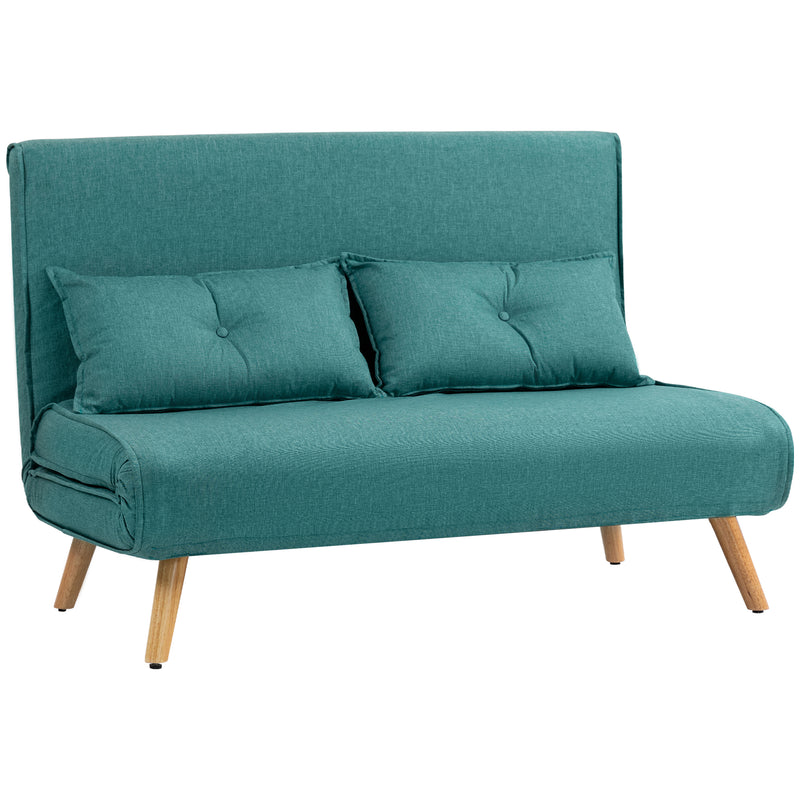 HOMCOM Click Clack Sofa Bed, 2 Seater Bed Settee for Living Room