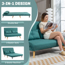 HOMCOM Click Clack Sofa Bed, 2 Seater Bed Settee for Living Room