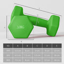 SPORTNOW Hex Dumbbells Set With Dumbbell Rack,  2 X 1kg, 2 X 2kg, 2 X 3kg