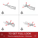 Christmas Time 2.5FT Prelit Artificial Tabletop Christmas Tree with Fibre Optics Holiday Home Xmas Decoration for Table and Desk, White