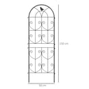 Outsunny Set of 2 Metal Garden Trellis, Outdoor Trellis Panels, 150 x 50 cm