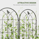 Outsunny Set of 2 Metal Garden Trellis, Outdoor Trellis Panels, 150 x 50 cm
