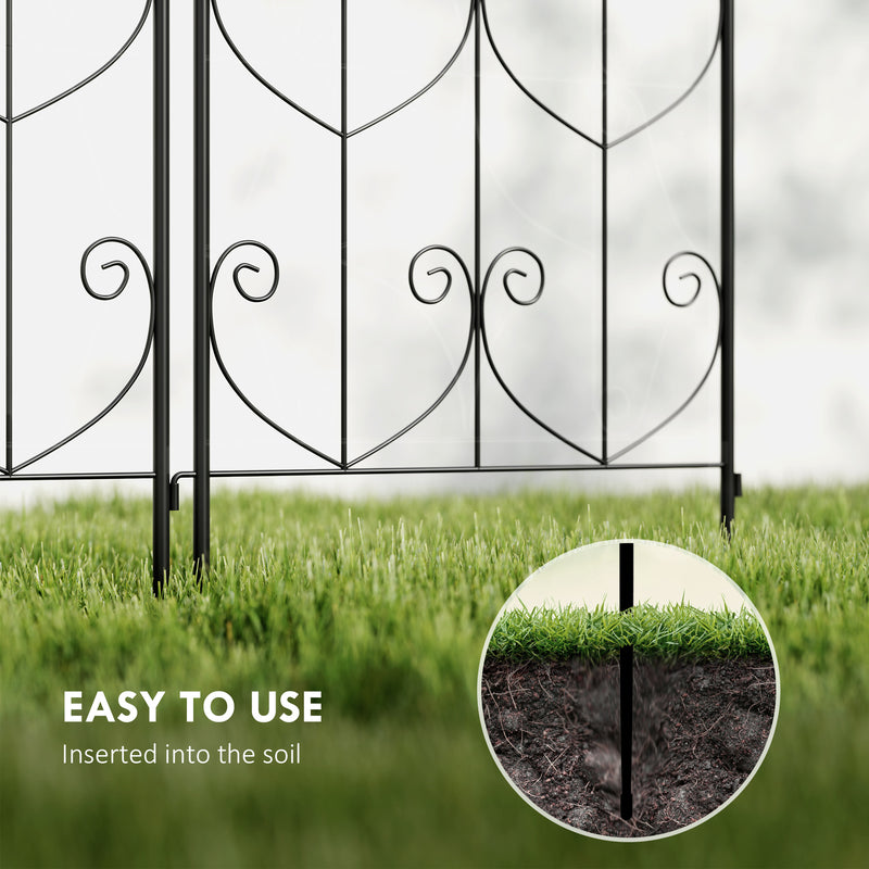 Outsunny Set of 2 Metal Garden Trellis, Outdoor Trellis Panels, 150 x 50 cm