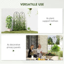 Outsunny Set of 2 Metal Garden Trellis, Outdoor Trellis Panels, 150 x 50 cm