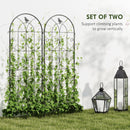 Outsunny Set of 2 Metal Garden Trellis, Outdoor Trellis Panels, 150 x 50 cm