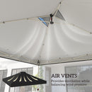 Outsunny gazebo roof replacement UV50+ Waterproof 3x3(m) Black