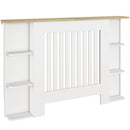 HOMCOM Vertical Slatted Heater Cover for Living Room, White