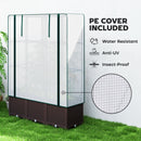 Outsunny Plastic Vegetable Planter with Trellis, 120 x 40 x 140 cm