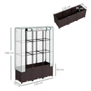 Outsunny Plastic Vegetable Planter with Trellis, 120 x 40 x 140 cm