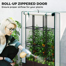 Outsunny Plastic Vegetable Planter with Trellis, 120 x 40 x 140 cm