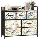 HOMCOM 7-Drawer Chest of Drawers, Fabric Dresser with Open Shelf