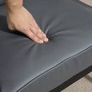 HOMCOM Accent Chair PU Leather Armchair With Armrests For Living Room Grey