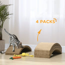 PawHut 4PCs Cat Scratch Pad Reversible, Replacement for Cat Treadmill, 55 x 26cm
