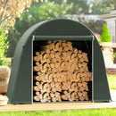 Outsunny 8 x 4 ft Garden Storage Shed Tent Bike Tent, Green