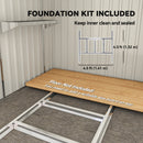 Outsunny 7 X 5FT Garden Shed W/ Foundation Lean To Metal Tool Shed Grey
