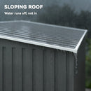 Outsunny 7 X 5FT Garden Shed W/ Foundation Lean To Metal Tool Shed Grey