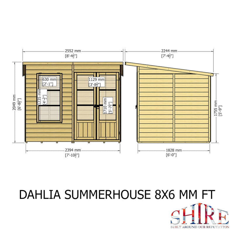 Dahlia Pent Summerhouse