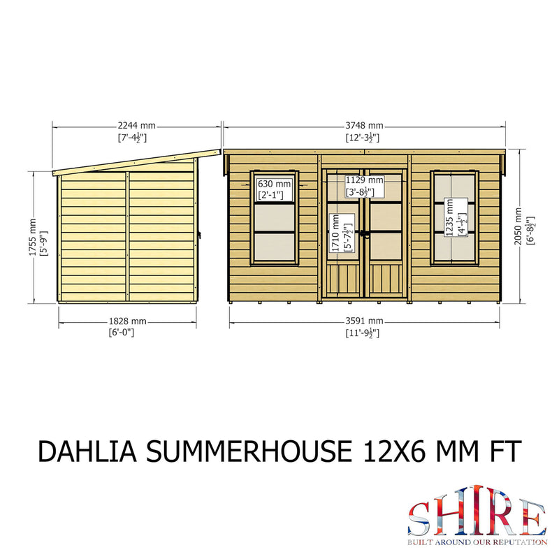 Dahlia Pent Summerhouse