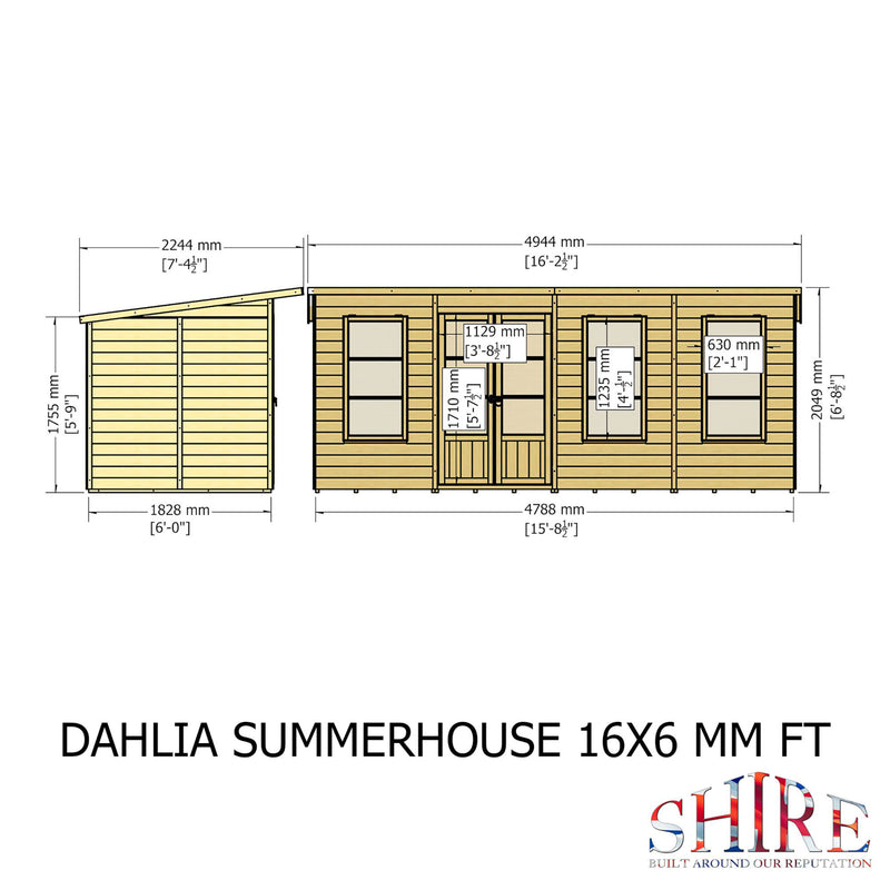Dahlia Pent Summerhouse
