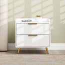 HOMCOM Bedside Table with 2 Drawers for Bedroom, Living Room