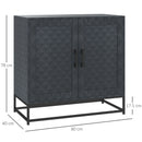 HOMCOM Modern Storage Cupboard with Adjustable Shelf and 2 Doors