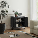 HOMCOM Modern Storage Cupboard with Adjustable Shelf and 2 Doors