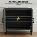 HOMCOM Modern Storage Cupboard with Adjustable Shelf and 2 Doors