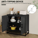 HOMCOM Modern Storage Cupboard with Adjustable Shelf and 2 Doors