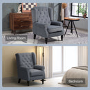 HOMCOM Accent Armchair Home Furniture Retro Tufted Club Fabric