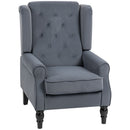 HOMCOM Accent Armchair Home Furniture Retro Tufted Club Fabric