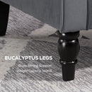 HOMCOM Accent Armchair Home Furniture Retro Tufted Club Fabric