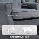 HOMCOM Accent Armchair Home Furniture Retro Tufted Club Fabric