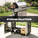 Outsunny 6 Burner Liquid Propane Gas BBQ Grill, Portable Gas Barbecue Grill