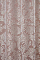 Duchess - Lined Pencil Pleat Jacquard Curtains in Blush Pink