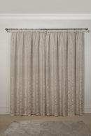 Duchess - Lined Pencil Pleat Jacquard Curtains in Cream