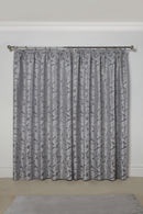 Duchess - Lined Pencil Pleat Jacquard Curtains in Silver