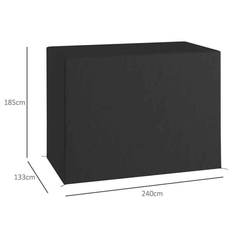 Outsunny 240x133cm 3-Seat Outdoor Garden Swing Chair Cover Water UV Resistant