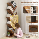 HOMCOM Tier Tree Bookshelf with Steel Frame for Living Room