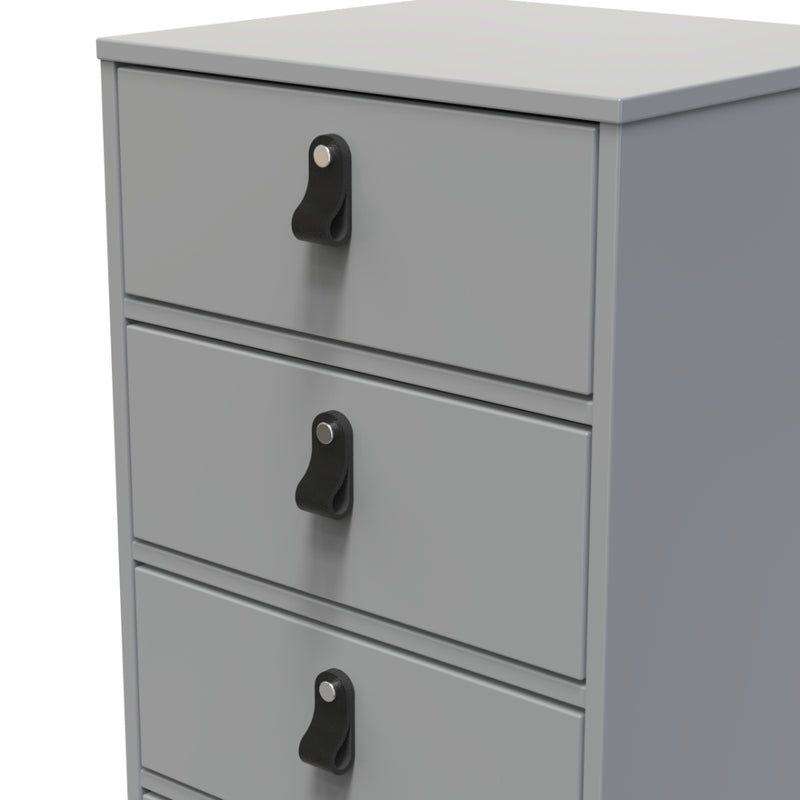 Dublin Ready Assembled Tallboy Chest of Drawers with 5 Drawers  - Dusk Grey